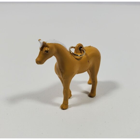 1" Miniature Horse Charm Necklace Keychain Palomino Vintage - Picture 3 of 14